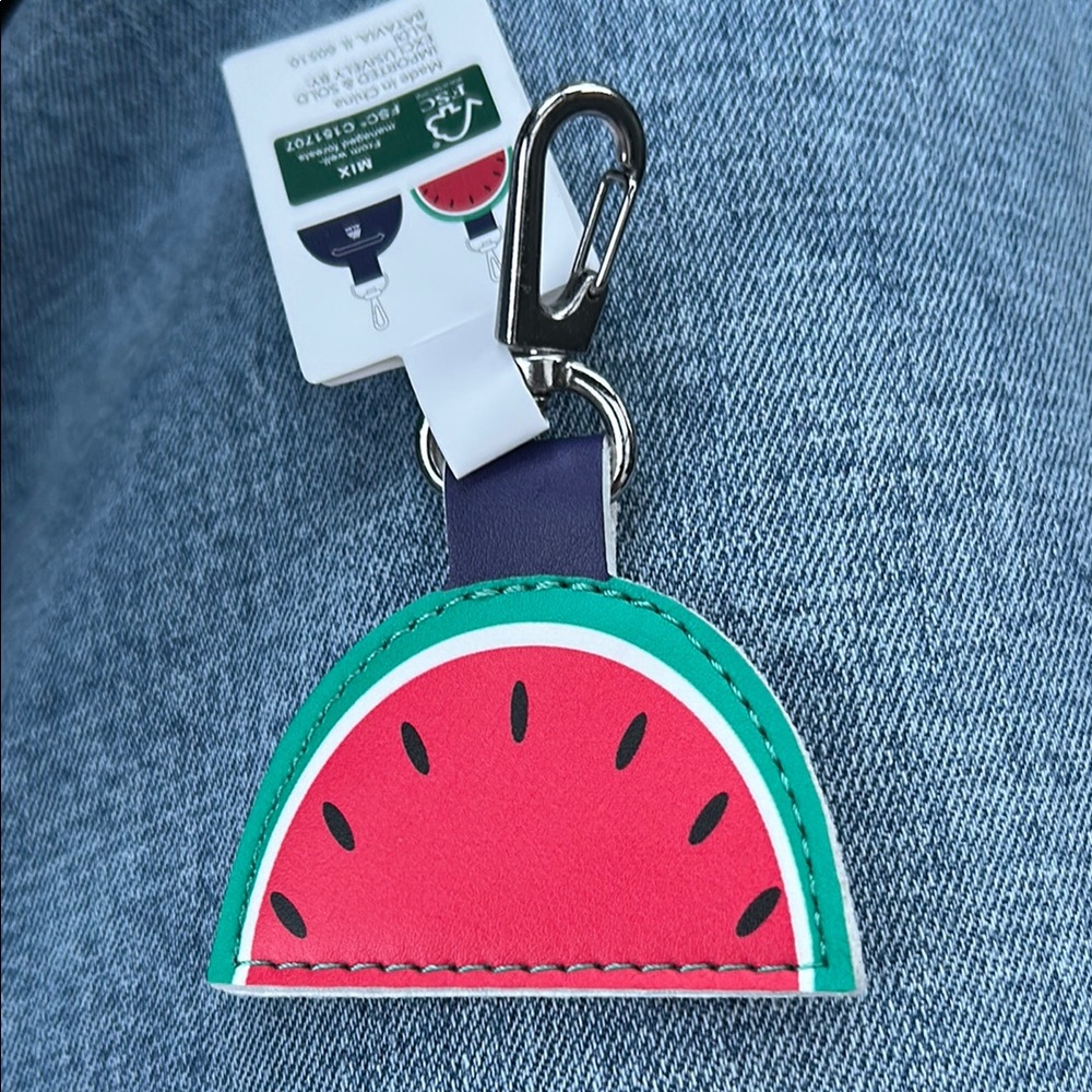 NWT Aldi Watermelon Keychain Coin Holder